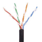 Bobina de 1000 ft ( 305 m ) Cat5e con gel para exterior, color Negro, para aplicaciones en sistemas de redes de datos y cableado estructurado.Uso intemperie - SILYMX