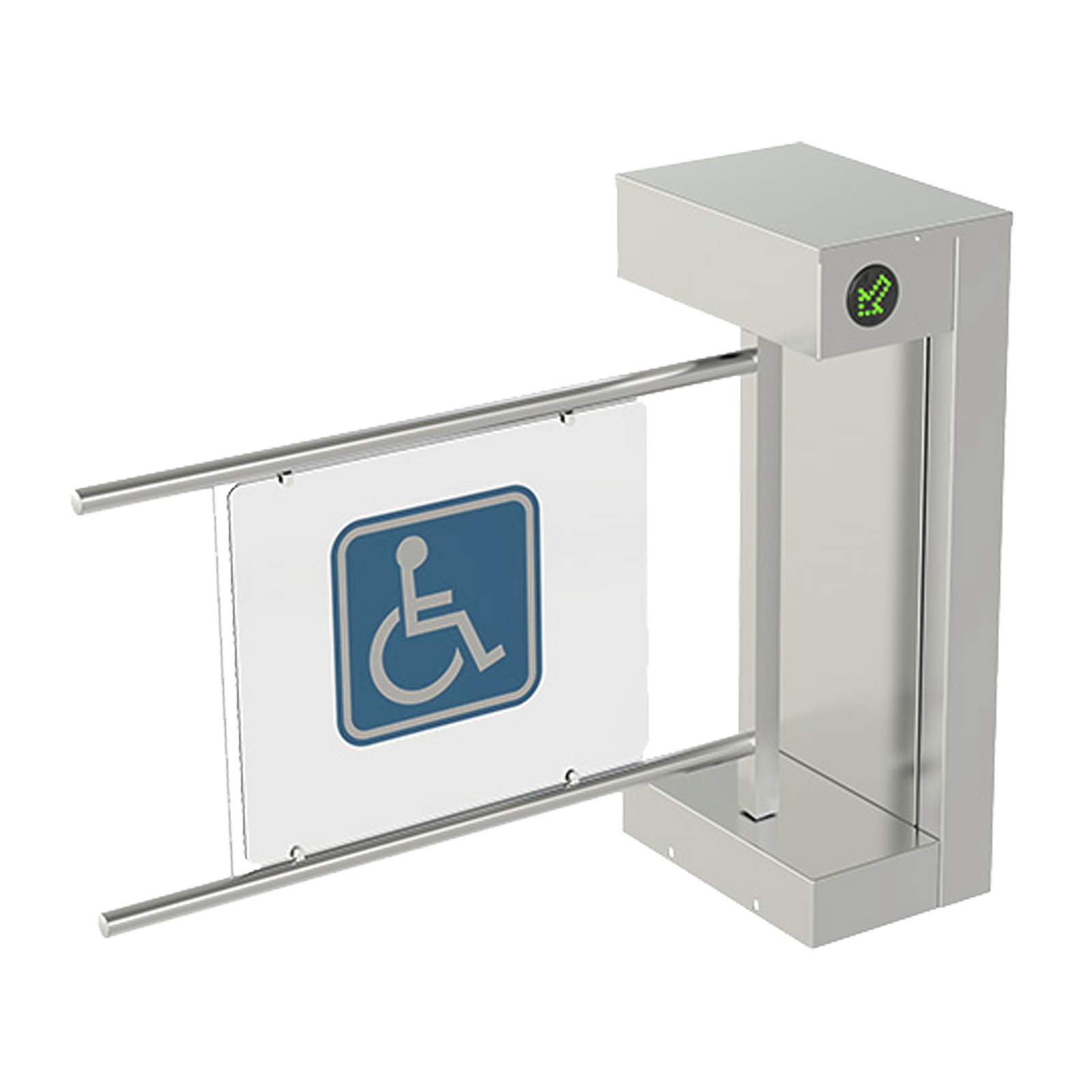 TORNIQUETE DE CORTESIA MOTORIZADO / ACABADO EN ACERO INOXIDABLE Y ACRILICO / BIDIRECCIONAL - SILYMX