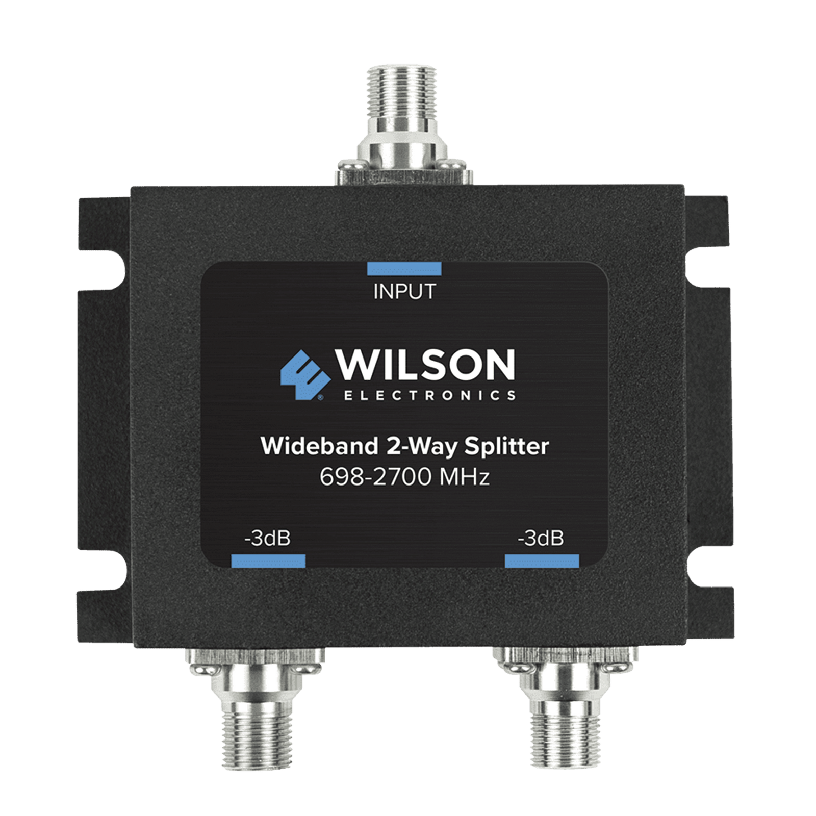 Divisor de potencia de 2 vías para la distribución de señal a dos antenas de servicio | 3 dB de pérdida por puerto | Conectores F hembra - SILYMX