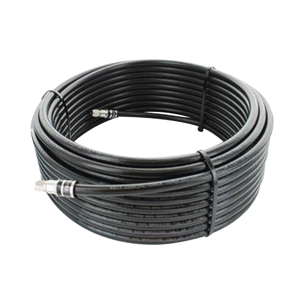 Jumper Coaxial con Cable Wilson-RG11 | Conector F Macho en los extremos | 22.86 metros de longitud. - SILYMX