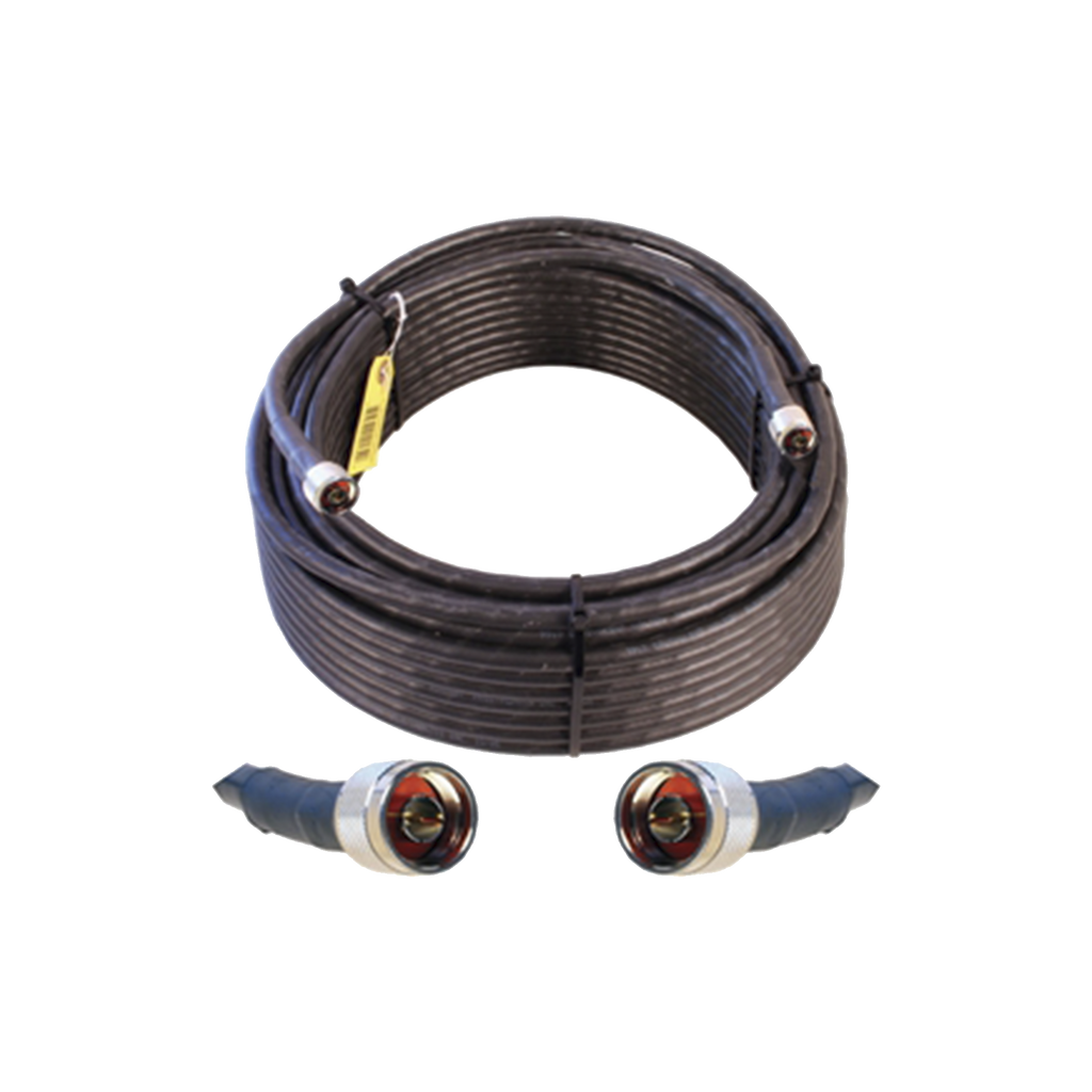 Jumper Coaxial con Cable Wilson-400 | Conector N Macho en los extremos | 30.48 metros de longitud. - SILYMX