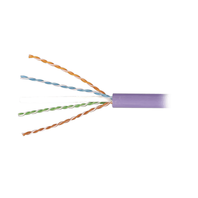 Bobina de Cable Blindado F/UTP de 4 Pares, Z-MAX, Cat6A, Soporte de Aplicaciones 10GBase-T, LS0H (Libre de Gases Toxicos), Color Violeta, 305m - SILYMX