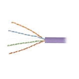 Bobina de Cable Blindado F/UTP de 4 Pares, Z-MAX, Cat6A, Soporte de Aplicaciones 10GBase-T, LS0H (Libre de Gases Toxicos), Color Violeta, 305m - SILYMX