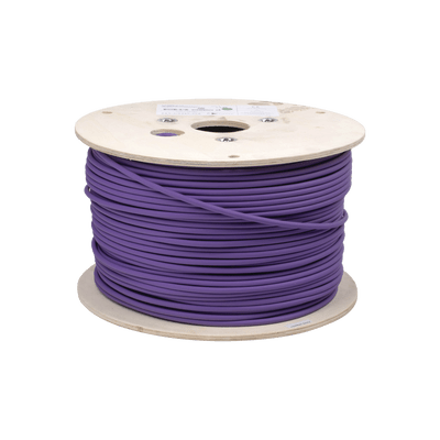 Bobina de Cable Blindado F/UTP de 4 Pares, Z-MAX, Cat6A, Soporte de Aplicaciones 10GBase-T, LS0H (Libre de Gases Toxicos), Color Violeta, 305m - SILYMX