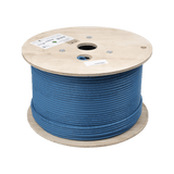 Bobina de Cable Blindado F/UTP de 4 Pares, Z-MAX, Cat6A, Soporte de Aplicaciones 10GBase-T, CMR (Riser), Color Azul, 305m - SILYMX