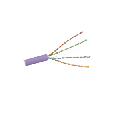 Bobina de Cable U/UTP de 4 pares, Z-MAX, Cat6A, Soporte de Aplicaciones 10GBase-T, LS0H, Color Violeta, 305m - SILYMX