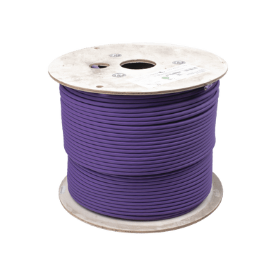 Bobina de Cable U/UTP de 4 pares, Z-MAX, Cat6A, Soporte de Aplicaciones 10GBase-T, LS0H, Color Violeta, 305m - SILYMX
