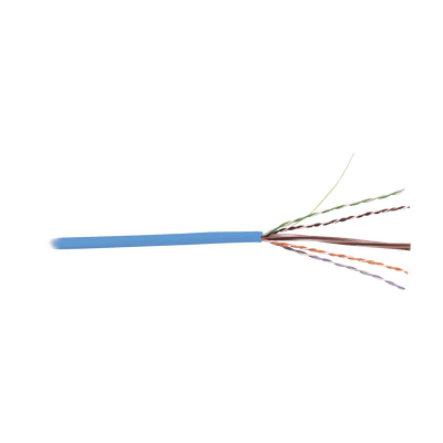 Bobina de Cable UTP Cat6, 23 AWG de 4 Pares, Alto Desempeño, PVC (CMR), 305m Reelex® (Color: Azul) - SILYMX