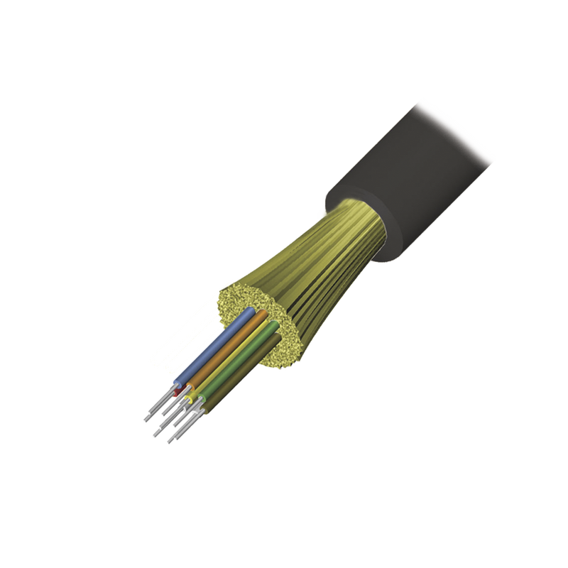 Cable de Fibra Óptica de 4 hilos Interior/Exterior Tight Buffer No Conductiva (Dielectrica) Plenum Monomodo OS2 1 Metro - SILYMX