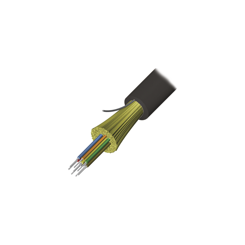 Cable de Fibra Óptica de 6 hilos Interior/Exterior Tight Buffer No Conductiva (Dielectrica) Plenum Monomodo OS2 1 Metro - SILYMX