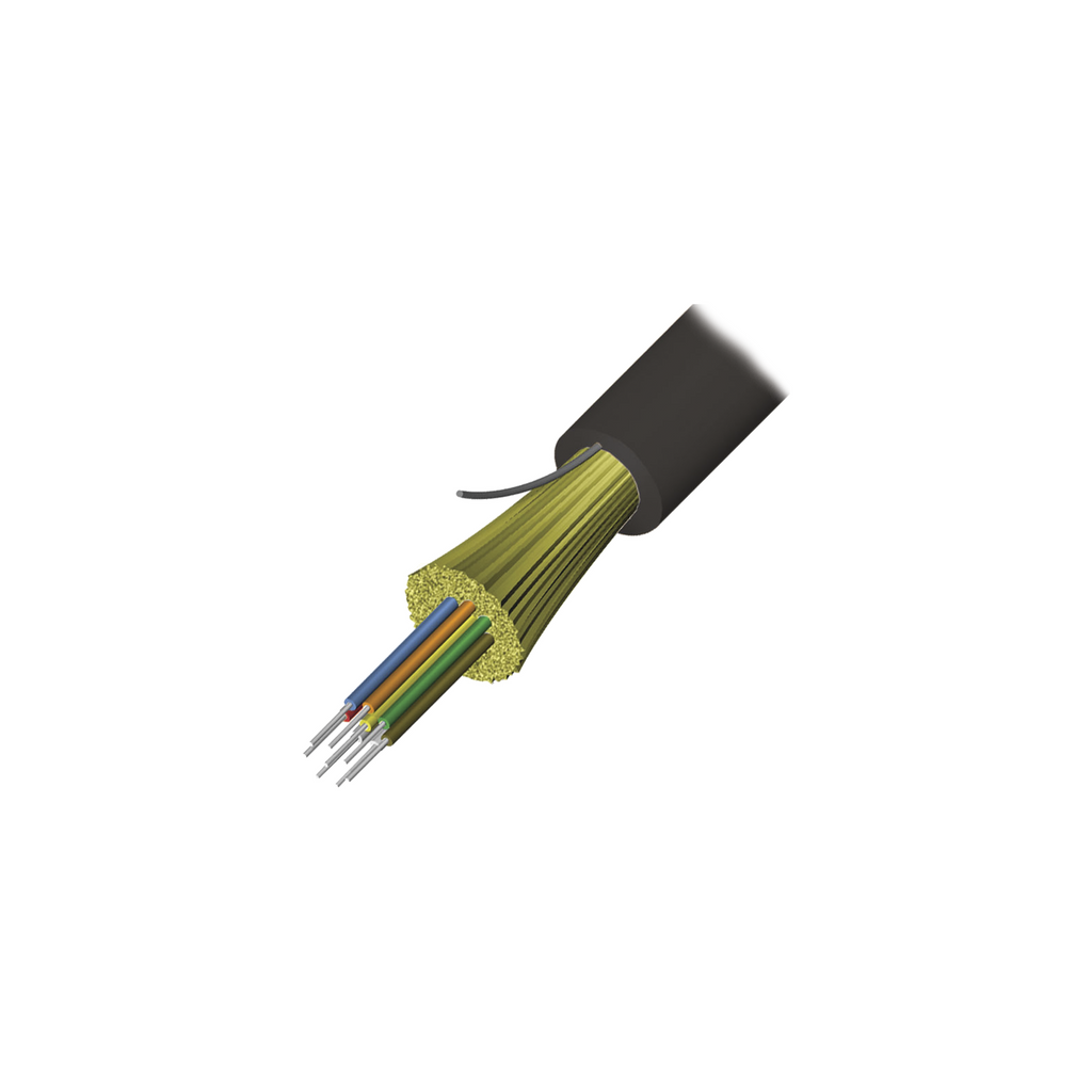 Cable de Fibra Óptica de 6 hilos Interior/Exterior Tight Buffer No Conductiva (Dielectrica) Plenum Monomodo OS2 1 Metro