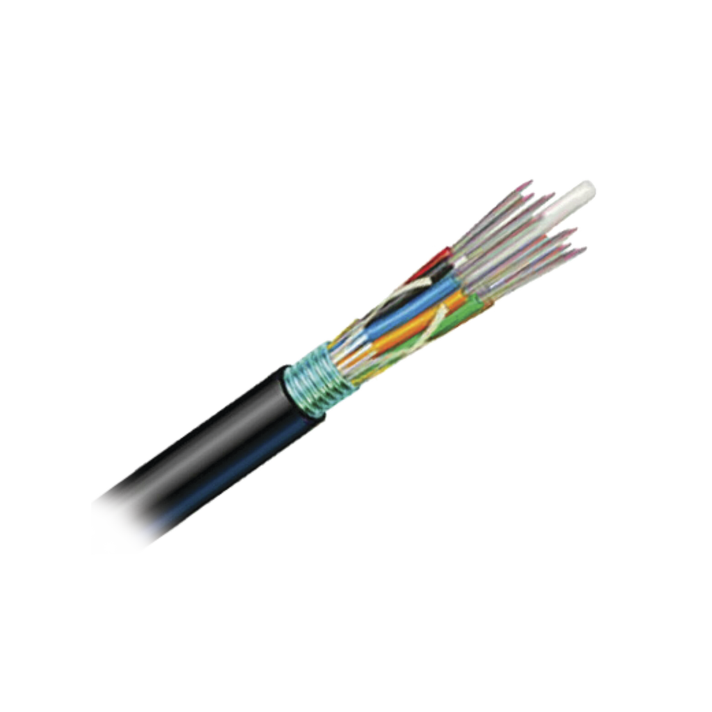 Cable de Fibra Óptica 6 hilos OSP (Planta Externa) Armada Gel HDPE (Polietileno de alta densidad) Multimodo OM3 50/125 Optimizada 1 Metro - SILYMX