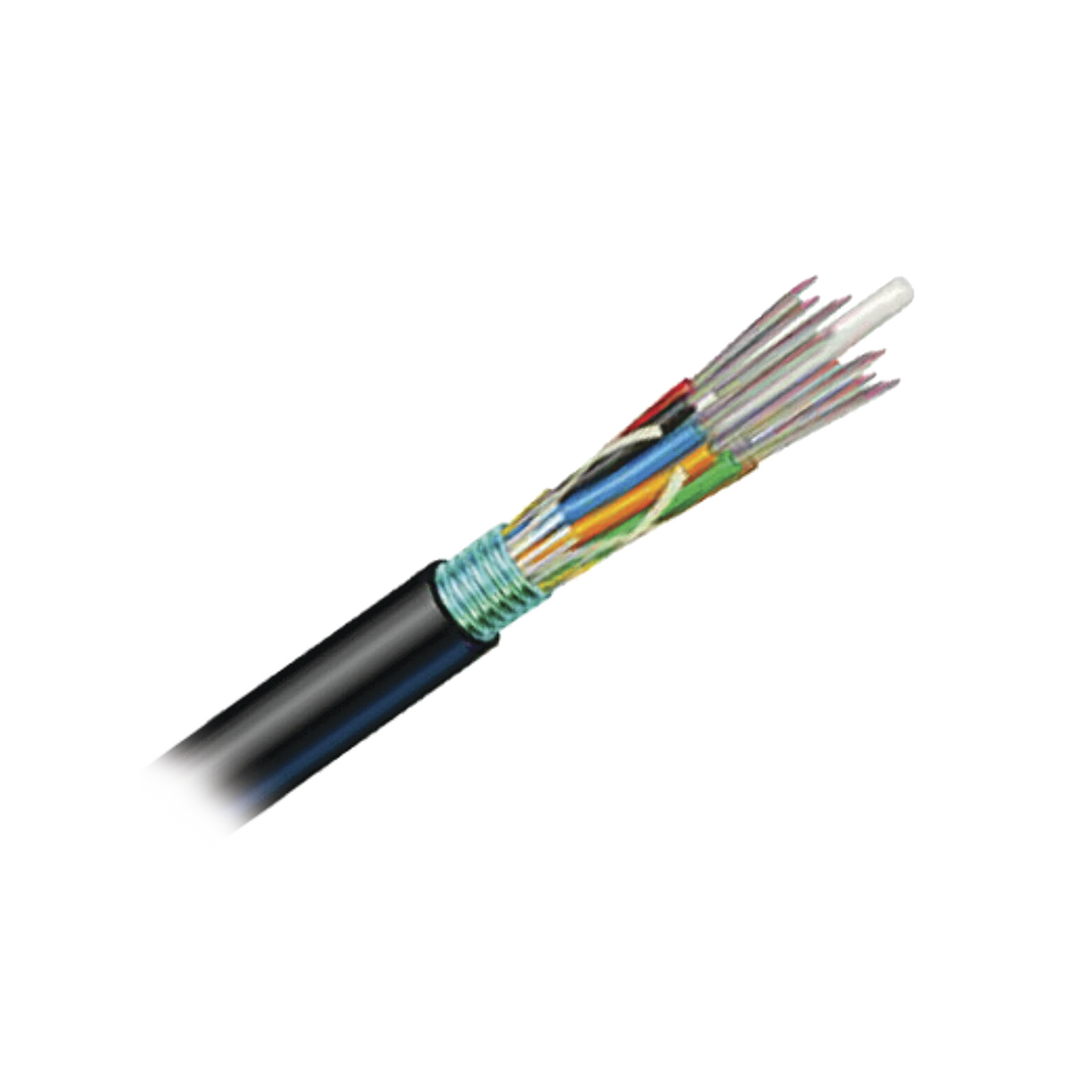 Cable de Fibra Óptica de 12 hilos OSP (Planta Externa) No Armada Gel MDPE (Polietileno de media densidad) Monomodo OS2 1 Metro - SILYMX
