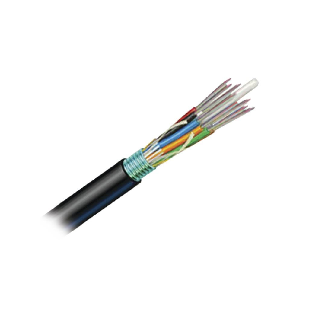 Cable de Fibra Óptica de 12 hilos OSP (Planta Externa) No Armada Gel MDPE (Polietileno de media densidad) Monomodo OS2 1 Metro