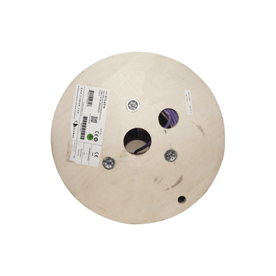 Bobina de Cable Blindado S/FTP de 4 pares, Cat7A, Inmune a Ruido e Interferencias, LS0H (Bajo humo, Cero Halógenos), Color Violeta, 305 m - SILYMX