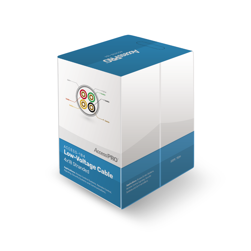 Bobina de 152 metros, con 4 cables calibre 18, FRPVC, CM, para aplicaciones en control de acceso - SILYMX