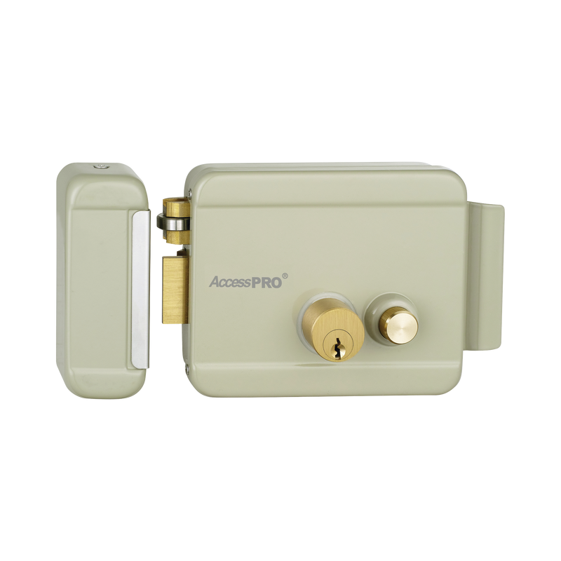 Cerradura Eléctrica con botón de salida/ Incluye Llave / Exterior / Izquierda - SILYMX