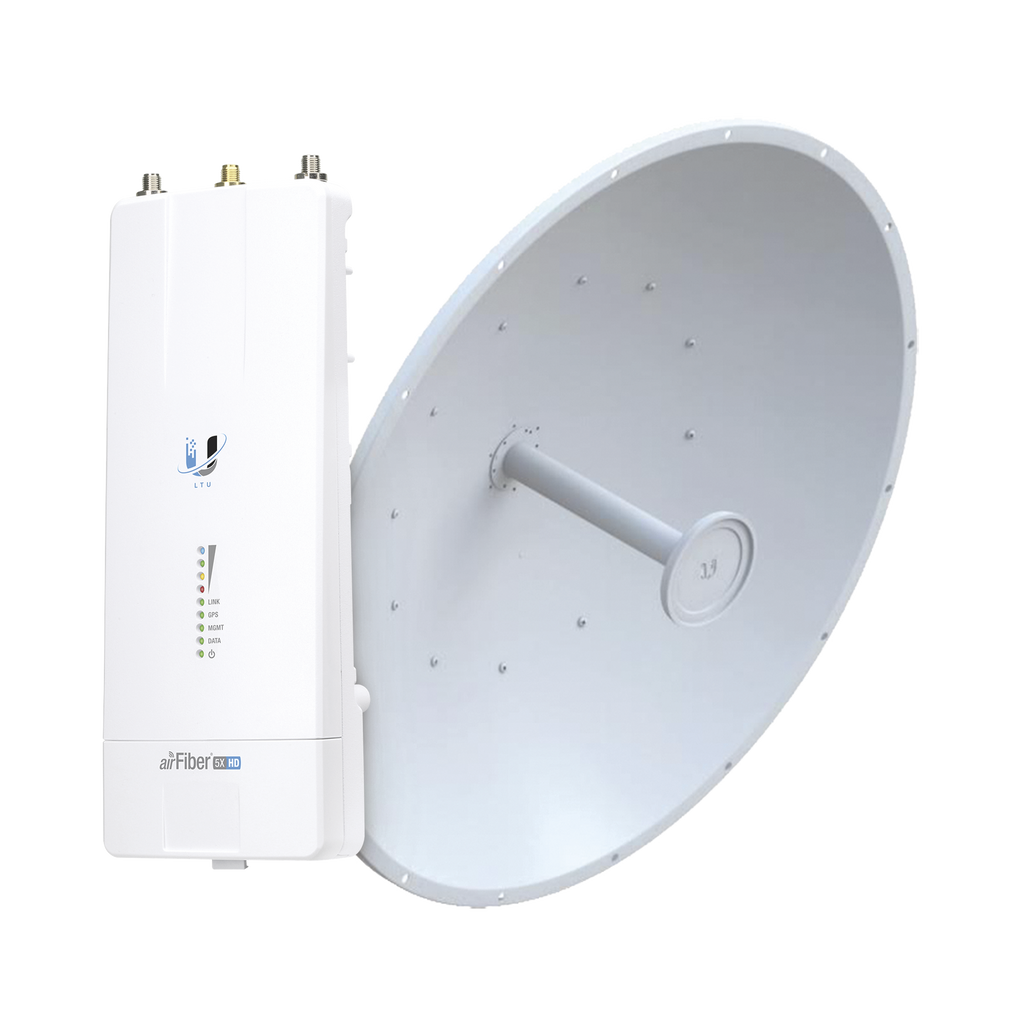 Airfiber Kit AF5X-HD con Antena Fiber 34 dBi Slam-45 - SILYMX