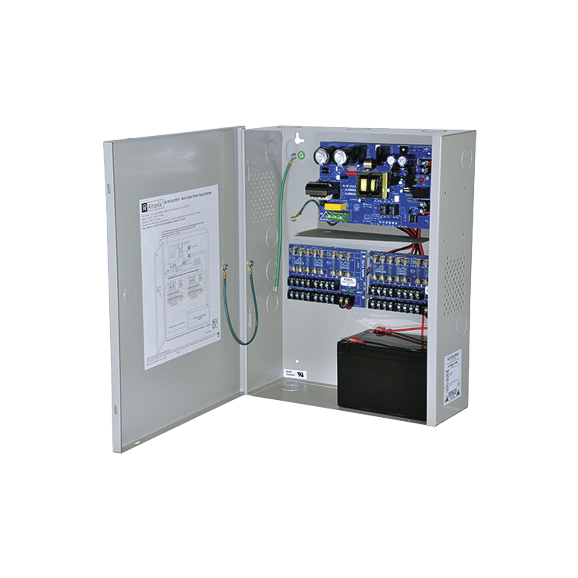 Fuente de 12 Vcd @ 10 A / 16 salidas / Con capacidad de baterías de respaldo / Requieren baterías - SILYMX