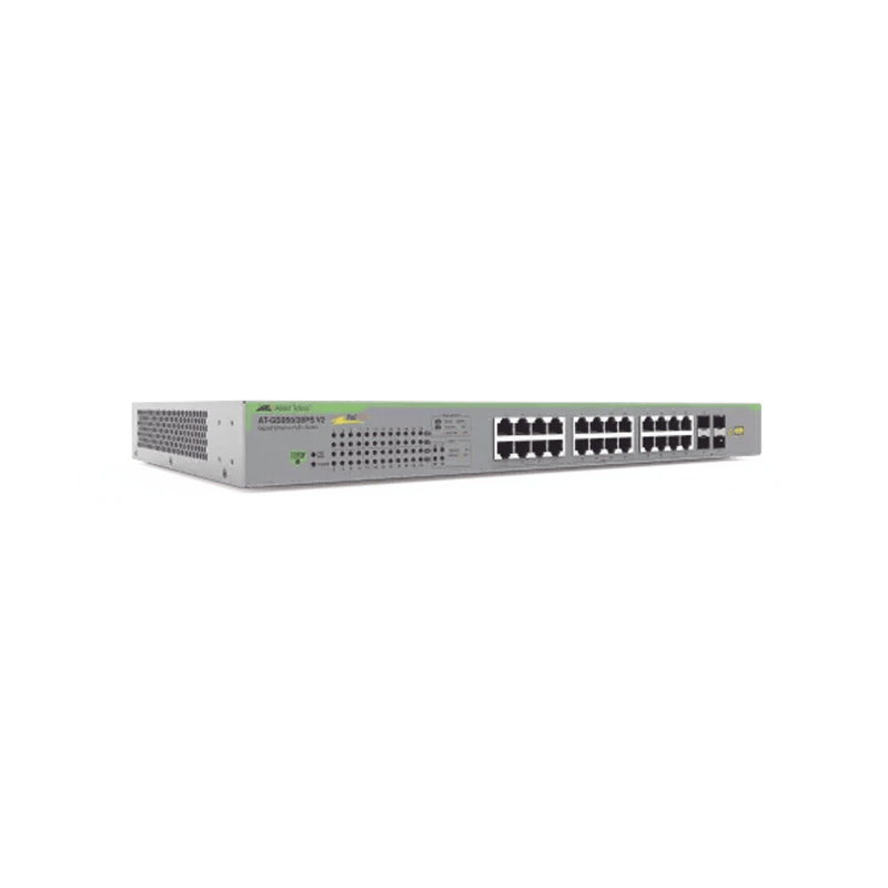 Switch PoE+ Gigabit WebSmart de 24 puertos 10/100/1000 Mbps + 4 puertos SFP Gigabit, 185 W, Version 2 - SILYMX