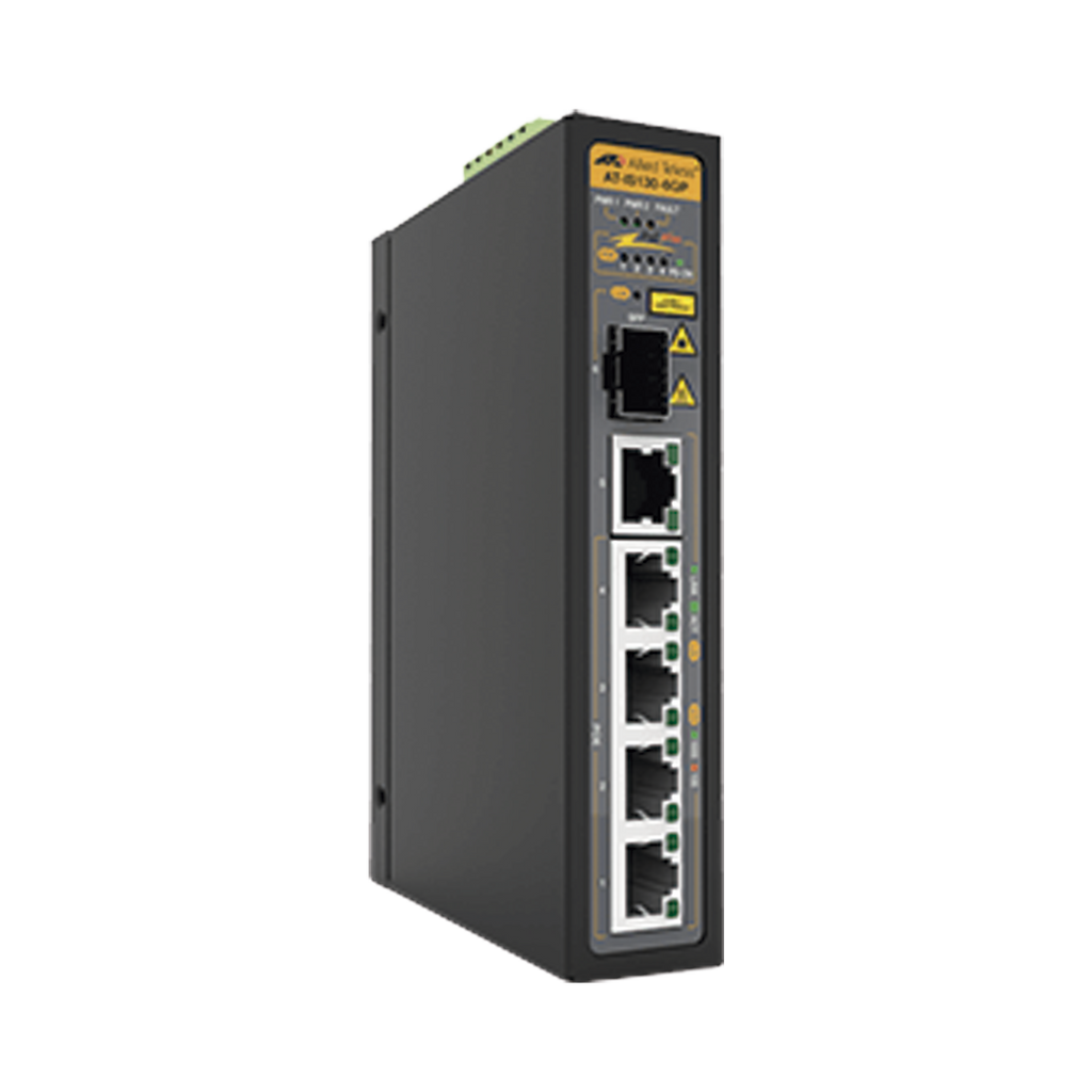 Switch Industrial PoE+ administrable Web SMART de 5 Puertos 10/100/1000 Mbps (4 Puertos son PoE+) + 1 puertos SFP, 90 W - SILYMX