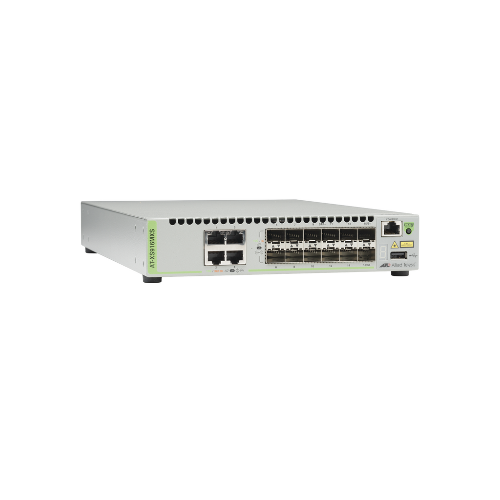 Switch Capa 3 Stackeable 10 Gigabit , 12 puertos SFP/SFP+ 10G y 4 puertos 100/1000/10G Base-T (RJ-45) - SILYMX