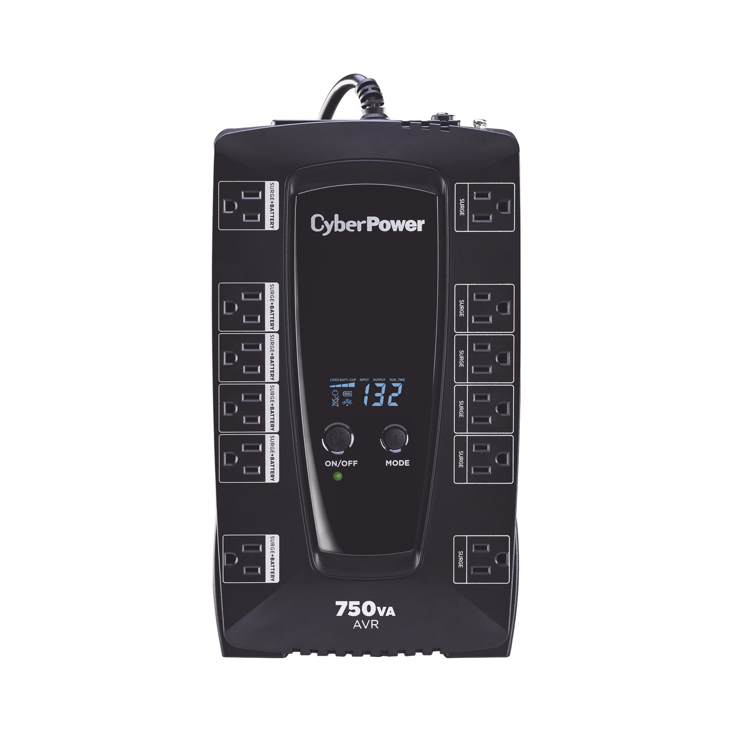 UPS de 750 VA/450 W Topología Línea Interactiva Entrada 120 Vca NEMA 5-15P Tipo Gabinete Compacto Con 12 Tomas NEMA 5-15R - SILYMX