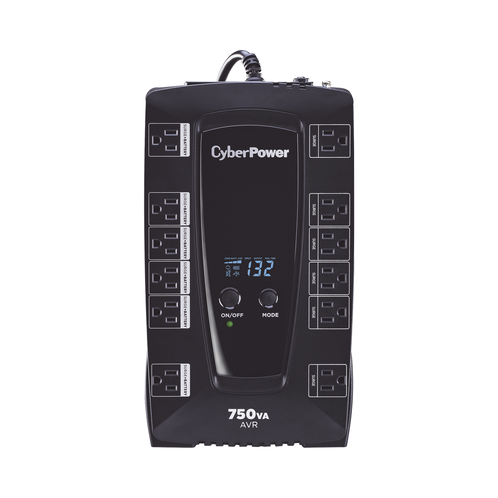 UPS de 750 VA/450 W Topología Línea Interactiva Entrada 120 Vca NEMA 5-15P Tipo Gabinete Compacto Con 12 Tomas NEMA 5-15R - SILYMX