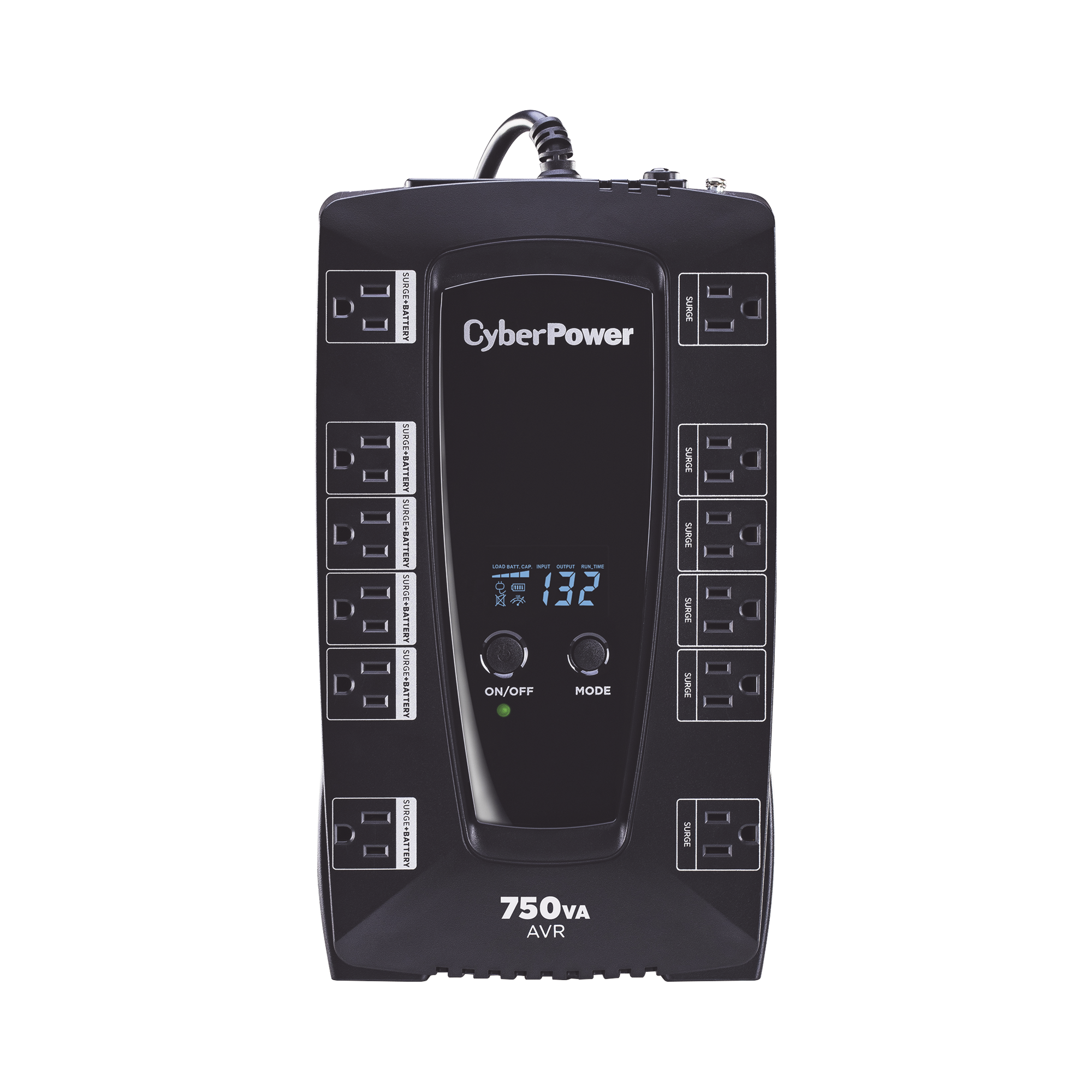 UPS de 750 VA/450 W Topología Línea Interactiva Entrada 120 Vca NEMA 5-15P Tipo Gabinete Compacto Con 12 Tomas NEMA 5-15R - SILYMX