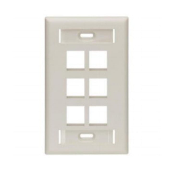 Belden Tapa para Pared 6 Puertos Almendra AX102250 - SILYMX