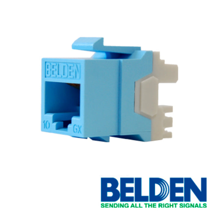 Módulo Jack Rj45 Tipo Keyconnect Con Terminación 110 Categoría 6A 22 A 26 Awg De Impacto Azul Ax102288 Belden - SILYMX
