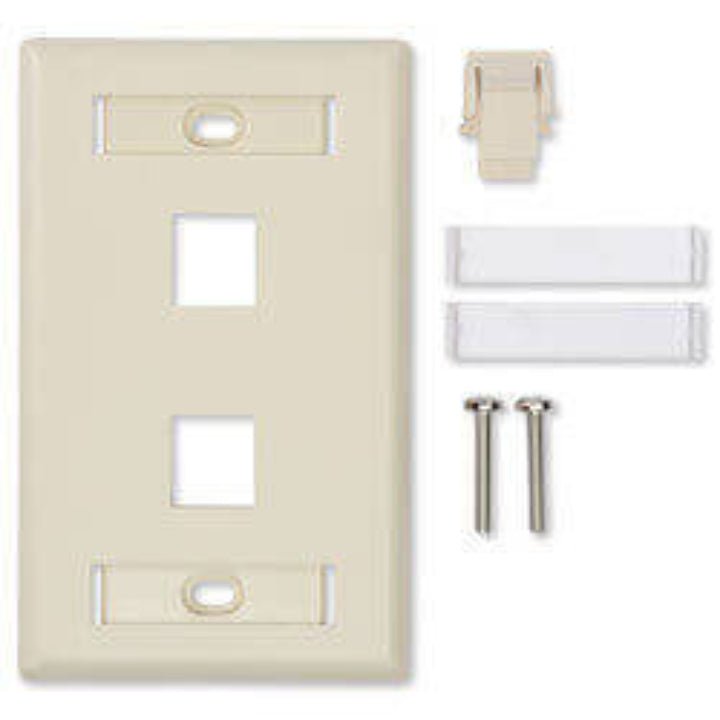 Placa de Pared Belden de 2 Puertos RJ-45 Beige - SILYMX