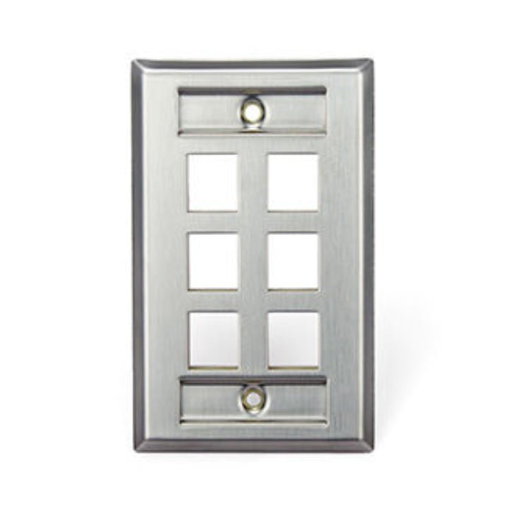 Placa de Pared Belden KeyConnect 6 Puertos Gris - SILYMX