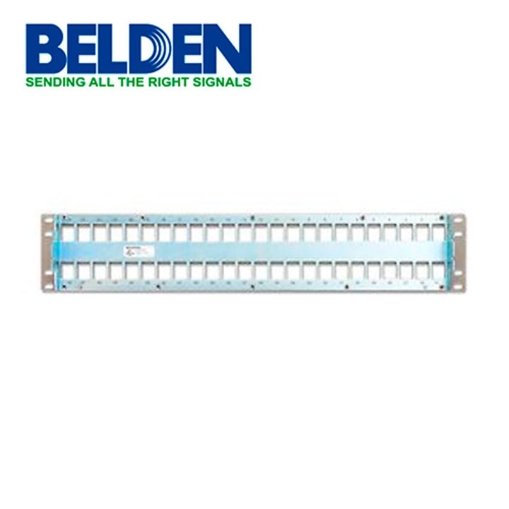 Panel de Parcheo Belden Cat5e/6 de 48 Puertos 2U Titanio AX104564 - SILYMX