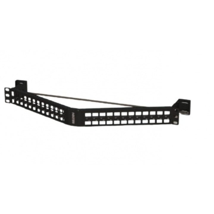 Panel de Parcheo Angulado Belden de 48 Puertos 1U Negro - SILYMX