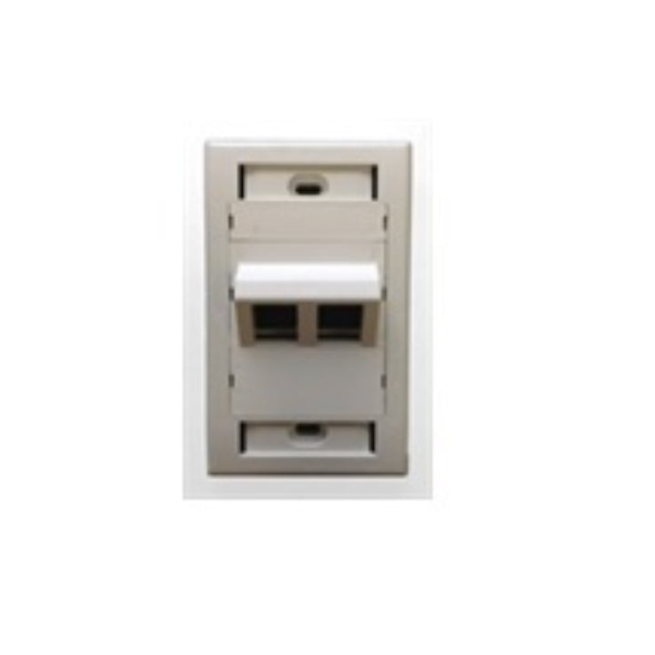 Placa de Pared Belden KeyConnect de 4 Puertos Gris