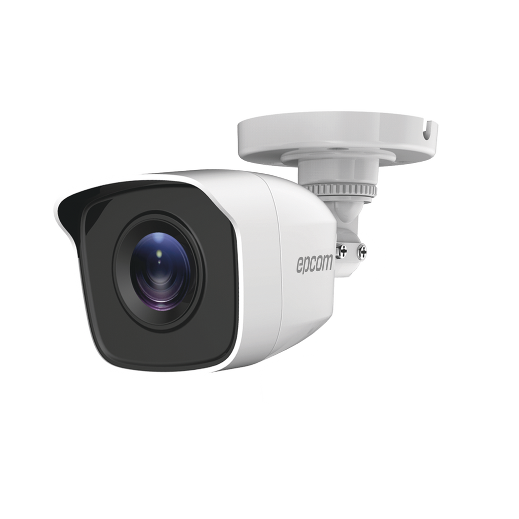 Cámara Bala EPCOM TURBOHD 5 Megapíxel Lente 2.8mm (85° de Visión) Exterior IP66 IR EXIR 20 mts TVI-AHD-CVI-CVBS Metal