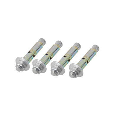 Kit de 4 Piezas de Taquete Tipo Barrenancla con Tornillo de 3/8" X 3" con Taquete de 1/2". - SILYMX