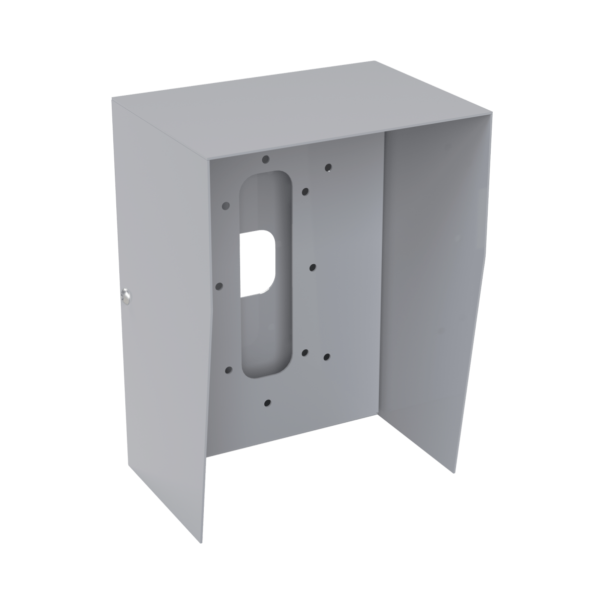 Cubierta Industrial para montaje de Porteros IP Fanvil y Grandstream, pintura electrostática color gris. - SILYMX