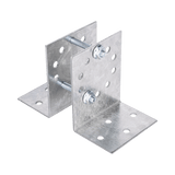 Base Multiposición para postes de paso o esquina en cercos electricos 100% Acero galvanizado. - SILYMX