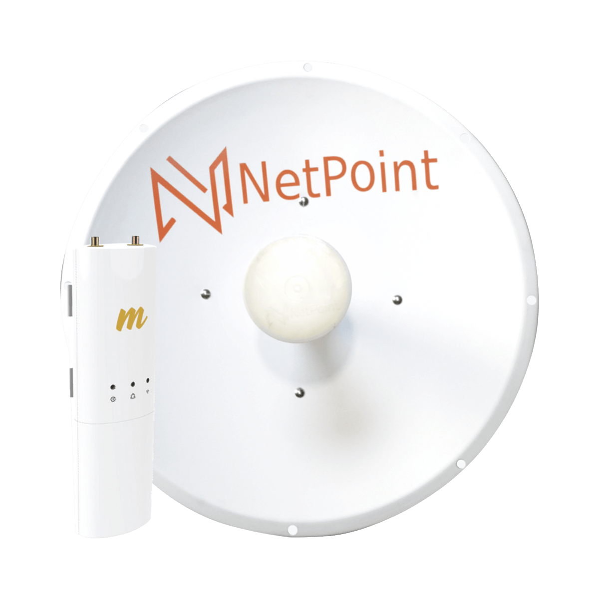 Kit de radio C5C con antena NP1-GEN2 de 30 dBi , Frecuencia (4.9-6.2 GHz), incluye jumper, PoE y cable de alimentación, ideal para distancias de hasta 30km - SILYMX