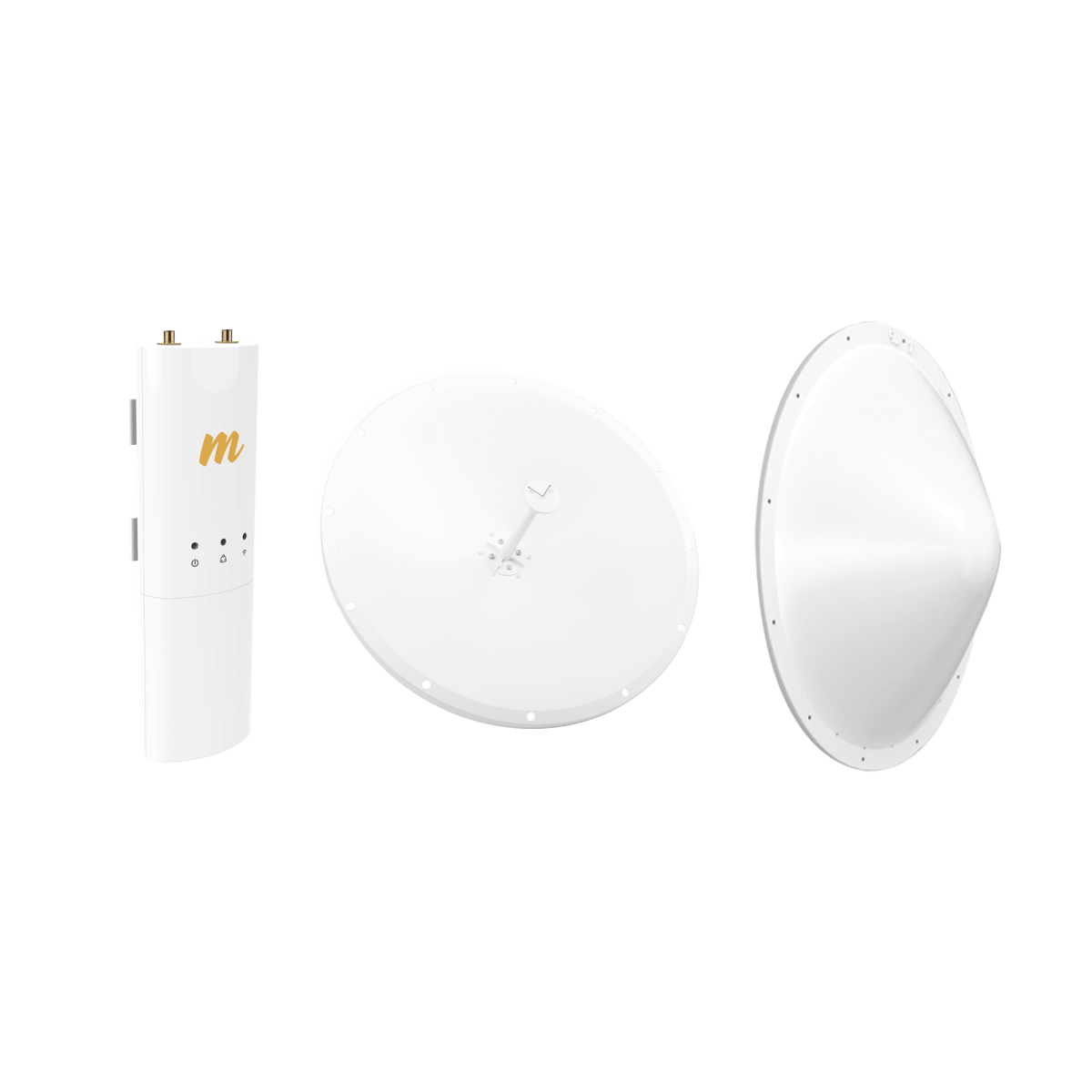 Kit de radio C5C con Antena de 28dBi, Frecuencia (4.9-6.5 GHz), para hasta 20 km, Radomo, PoE y Jumpers Incluidos - SILYMX