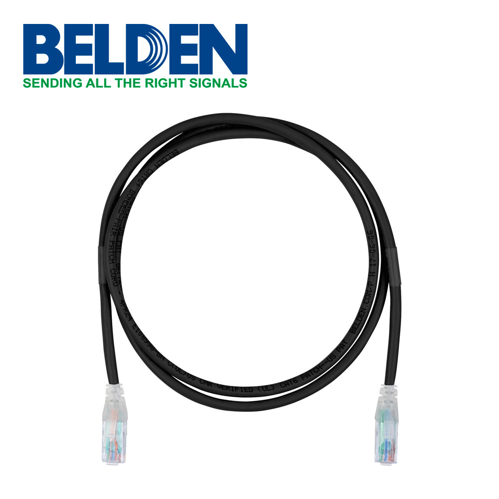 Belden Patch Cord Cat6+ RJ45 Macho 3 Metros Negro