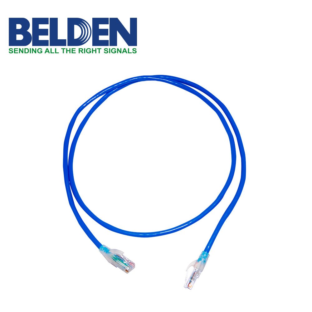 PatchCord Belden Cat6+ RJ45 Macho 4 Ft 1.2 Metros Azul C601106004 - SILYMX