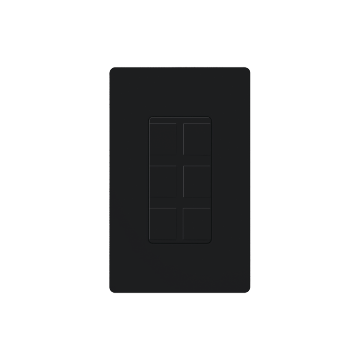 Placa de 6 puertos color negro - SILYMX