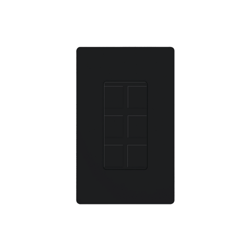 Placa de 6 puertos color negro - SILYMX