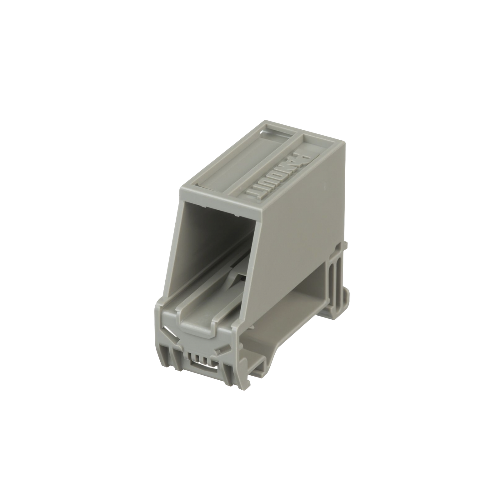 Adaptador de 1 Puerto, Para Conectores Tipo Mini-Com, Blindado, Montaje en Riel Din Estándar de 35mm, Color Gris Internacional - SILYMX