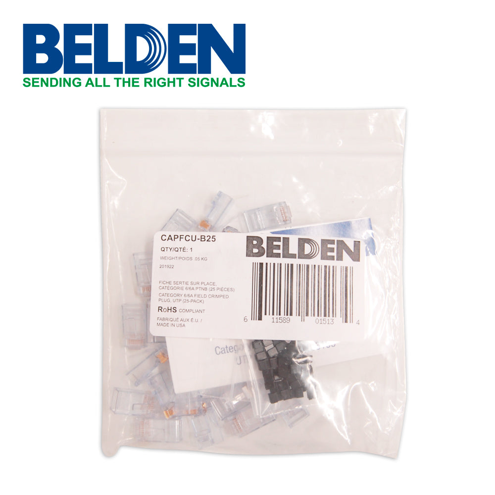 Conector Plug Rj45 Belden Capfcu-b25 Cat6/cat6a Paq25 - SILYMX