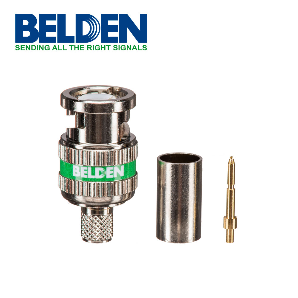 Conector Bnc Belden 1694abhd3 Para Sdi-hd En Coaxial Rg6. Tipo De Compresion: 3 Piezas Tradicional