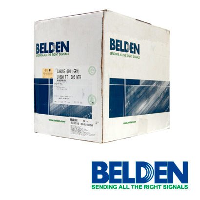 Bobina de Cable Belden 4x18 AWG Gris CMR Riser Multifilar 305 Metros 5302UE 008U1000 - SILYMX